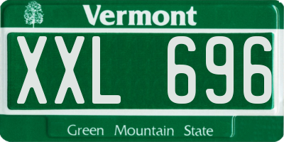 VT license plate XXL696