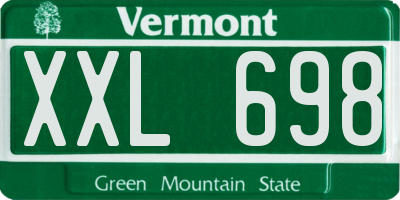 VT license plate XXL698