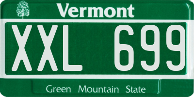 VT license plate XXL699