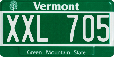 VT license plate XXL705