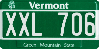 VT license plate XXL706