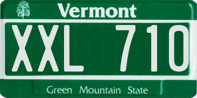 VT license plate XXL710
