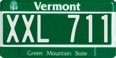 VT license plate XXL711