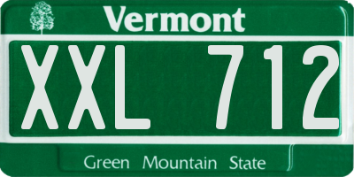 VT license plate XXL712