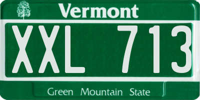 VT license plate XXL713