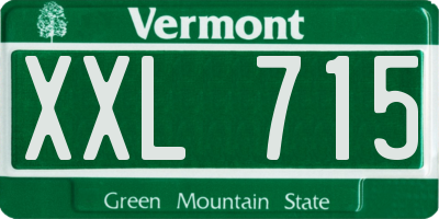 VT license plate XXL715