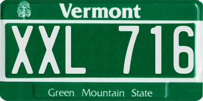 VT license plate XXL716