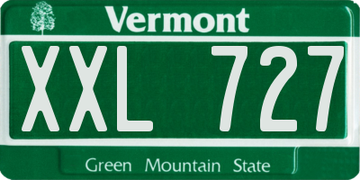 VT license plate XXL727