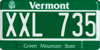 VT license plate XXL735