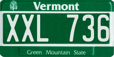VT license plate XXL736