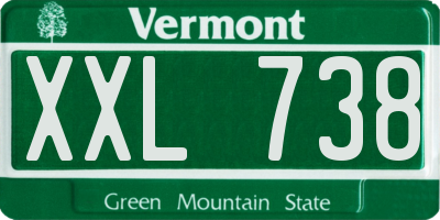 VT license plate XXL738