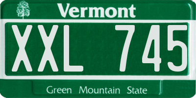 VT license plate XXL745