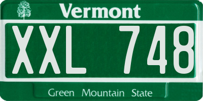 VT license plate XXL748