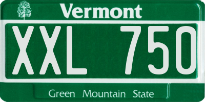 VT license plate XXL750