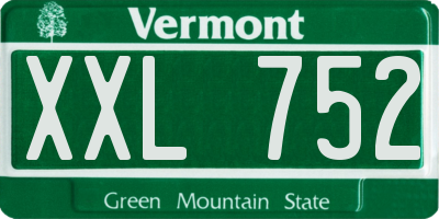 VT license plate XXL752