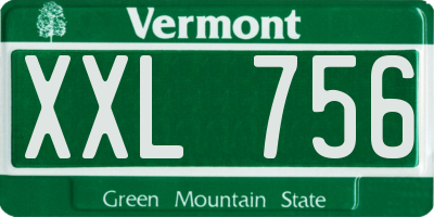 VT license plate XXL756