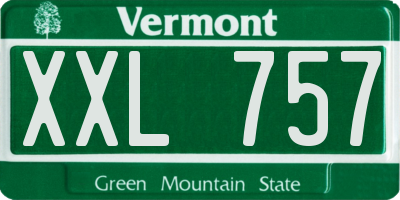 VT license plate XXL757