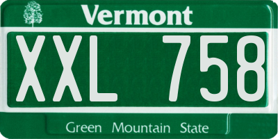 VT license plate XXL758