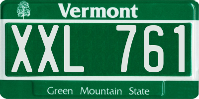 VT license plate XXL761