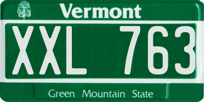 VT license plate XXL763