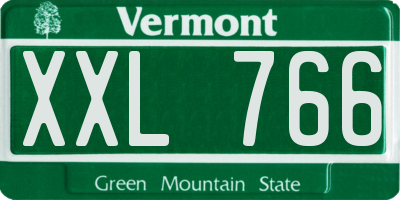VT license plate XXL766