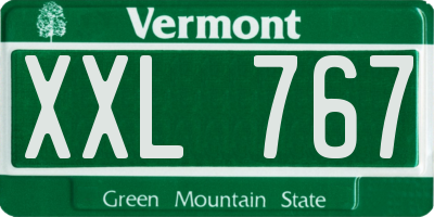 VT license plate XXL767