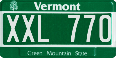 VT license plate XXL770