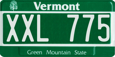 VT license plate XXL775