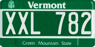 VT license plate XXL782