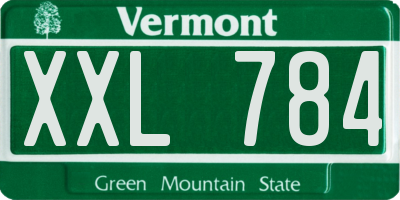 VT license plate XXL784