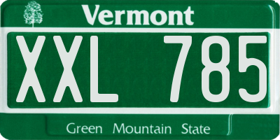 VT license plate XXL785