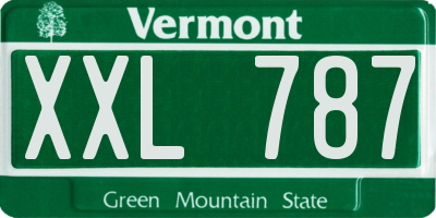 VT license plate XXL787