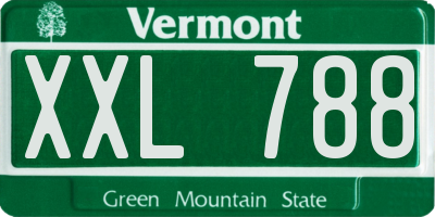 VT license plate XXL788