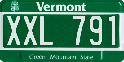 VT license plate XXL791