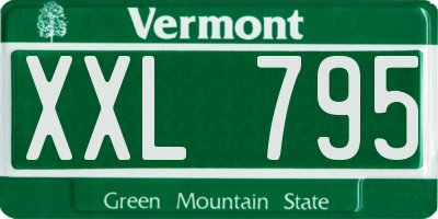 VT license plate XXL795