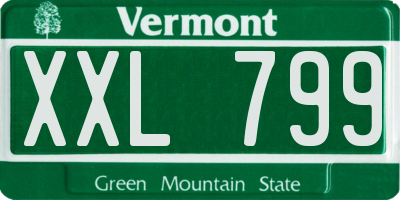 VT license plate XXL799