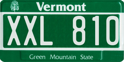 VT license plate XXL810