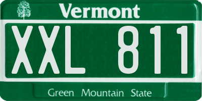 VT license plate XXL811