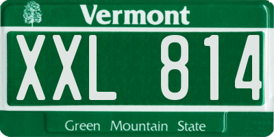 VT license plate XXL814