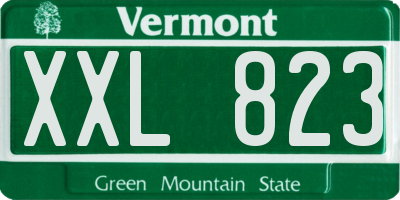 VT license plate XXL823