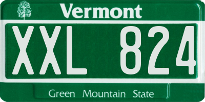VT license plate XXL824