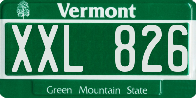 VT license plate XXL826