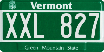 VT license plate XXL827