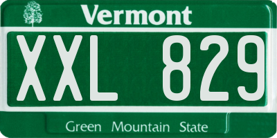 VT license plate XXL829