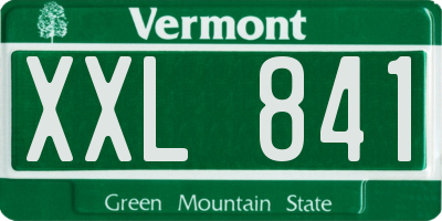 VT license plate XXL841