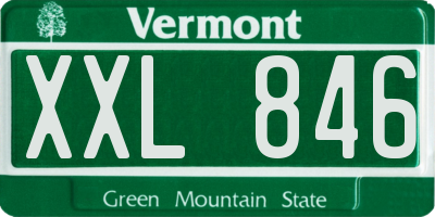 VT license plate XXL846