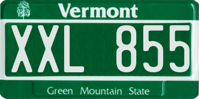 VT license plate XXL855