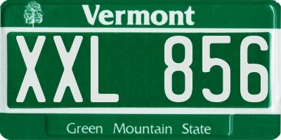 VT license plate XXL856