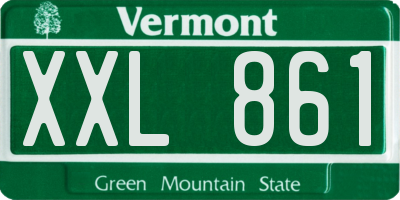 VT license plate XXL861