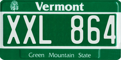 VT license plate XXL864